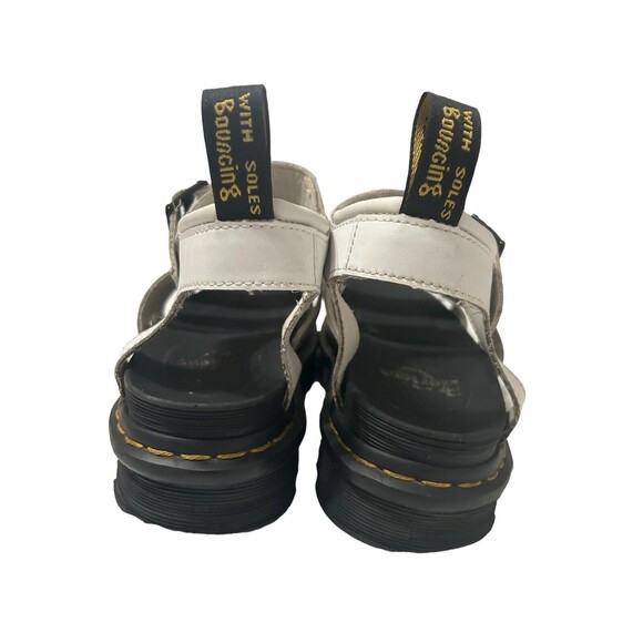 DR MARTENS Blaire Platform Chunky Sandals Three Strap White Leather Y2K Sz 7 - Picture 7 of 12